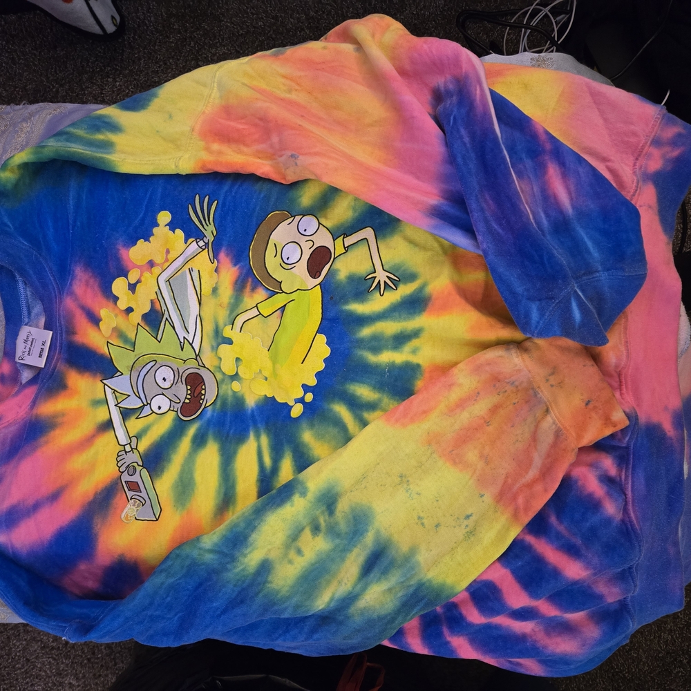 Rick and Morty Tie-Dye Graphic Sweatshirt